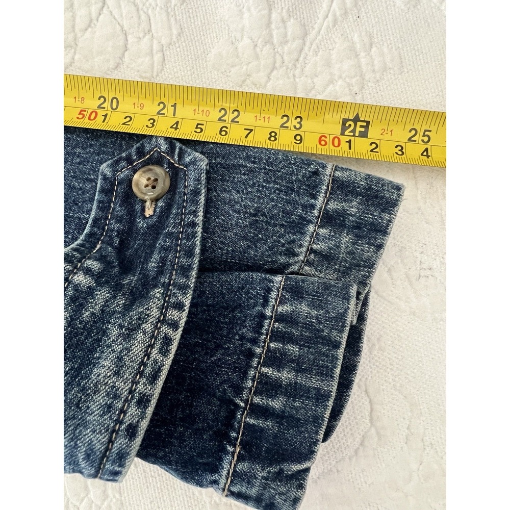 NEW VTG Ralph Lauren Duffle Coat Women M Denim Hooded Wood Toggle Jacket - Picture 15 of 16